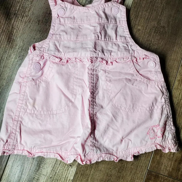 The Children's Place Baby Place Pink Overall Dress Skirtall Size 3-6M - Picture 4 of 12